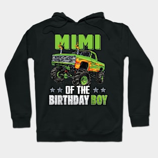 Mimi Of Birthday Boy Monster Truck Car Family Matching Nana Hoodie